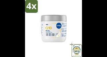 NIVEA – Bodycrème – Q10 Verstevigend + Verjongend – 400 ml - Voordeelverpakking - 4 stuks - Jeugdige huid - Huidverlies