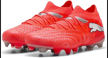PUMA FUTURE 9 MATCH FG/AG Unisex Sportschoenen - Glowing Red-PUMA White-PUMA Black-PUMA Silver