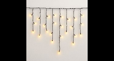 FlinQ IJspegel Lichtslinger Amber 200 LED - Gevelverlichting - Amber Licht - 14 meter (4,68 meter licht) - Kerstverlichting buiten