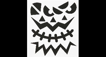 Fancy stickers vel 15x16 5 cm Halloween - grote gezichten 1v