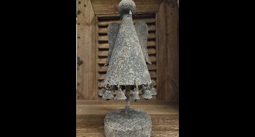 Engel M met belletjes - stoer sober- sfeervol- kerst- sint- cadeau- wonen