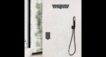 Inbouwdouchearmatuur – Inbouwdoucheset – Douchesysteem – Thermostatische Douche – Wandmontage – Met Handdouche – 360° Verstelbare Houder – Hoogwaardig Messing & Roestvrij Staal