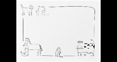 Orion - Rechthoekige Tafelplacemat - 35x25 cm - Diermotief - Wit en Zwart