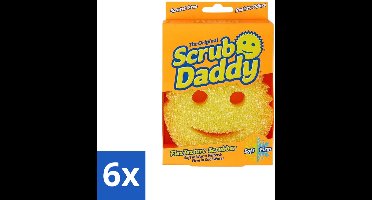 6 x Scrub Daddy - Spons - Veranderende Textuur - 1 Spons - Schoonmaak - Vetvlekken Verwijderen - Schrobben - Vaat Reinigen - Koken