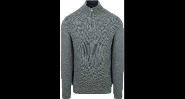 McGregor Half Zip Trui Merinowol Structure Groen - Maat XXL - Heren - Pullovers