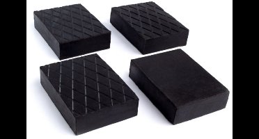 4 Stuks - Rubberblokken - Set van 4 – 160x120x60 mm, Massief Geprofileerd Rubber, Voor Alle Hefplatforms