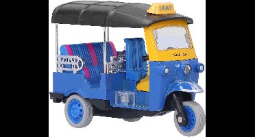 Driewieler Tuk Tuk Speelgoed Auto - Simulatie Legering Voertuig - Voor 3+ Jaar - Verjaardag Kerstcadeau - Blauw