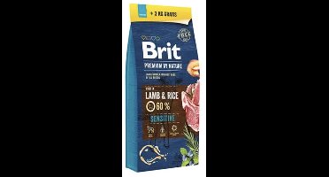 Brit premium Lam en Rijst 15+3KG