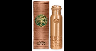 AMAS ORGANICS puur koperen waterfles - antibacterieel - 950 ml - handgemaakt