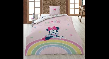 Disney Minnie Mouse Dekbedovertrek Rainbow - 140 x 200 cm / 65 x 65 cm - Polykatoen