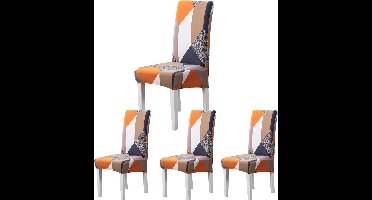 Stoelhoezen-Stoelbeschermers-set van 4-vierkant-c