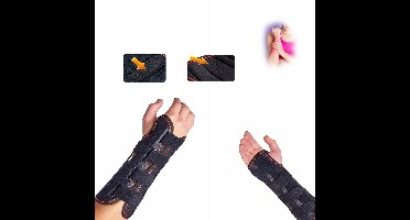 Orliman MF-I90 polstijve polsbrace met palmsteun - Links, Maat 1