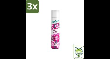 3 x Batiste - Blush - Droogshampoo - Bloemige Geur - Frist Op en Geeft Textuur - 200ml - Grootverpakking - Droogshampoo - Haarverfrissend - Volume - Textuur - Bloemengeur
