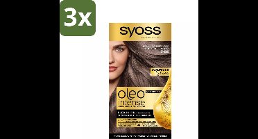 SYOSS - Oleo Intense 7-56 Mokka Donkerblond - Haarverf - Zonder Ammoniak - Grijsdekking - Langdurige Kleur - Bulkverpakking - 3 stuks