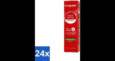 24 x Colgate – Max White Expert Purifying Power – Tandpasta – 75 ml - Tandpasta - Witte Tanden - Glimlach Verhelderen - Waterstofperoxide - Koffie En Thee Vlekken