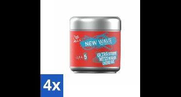 Wella – Shockwaves Mess Constructor Ultra Strong – Haargel – 150 ml - Voordeelverpakking - 4 stuks