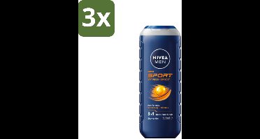 NIVEA MEN - Douchegel - Sport - 500 ml - Bulkverpakking - 3 stuks