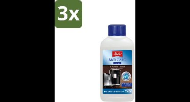 3 x Melitta – Ontkalker Vloeibaar – Voor volautomatische espressomachines – 250 ml - Kabel - Kabels - Kabelsysteem - Kabelsysteem