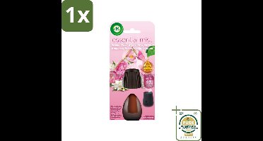 1 x Air Wick - Essential Mist - Navulling - Jasmijn & Pioenroos - Luchtverfrisser- Luchtverfrisser - Jasmijn En Pioenroos - Geur Mist - Bloemige Geur - Aromatherapie