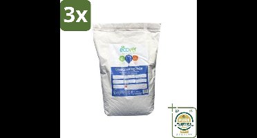 3 x Ecover - Waspoeder Universal - Voor witte & bonte was - 7,5 kg - Grootverpakking - Ecover Waspoeder Universal - Waspoeder - Plantaardig Waspoeder - Milieuvriendelijk Waspoeder - Zacht Voor Huid