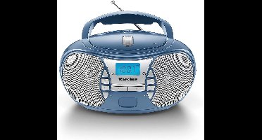 Karcher RR 5025-C draagbare cd-radio (cd-speler, giekkasten, FM-radio, batterij/netvoeding, Aux-ingang) blauw