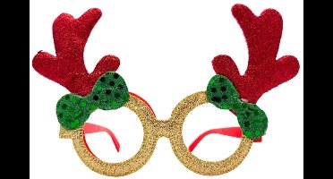 Daily Style – Kerstbril rendier - 14x12,5cm