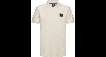 Petrol Industries - Heren Piqué polo BroncoRacer - Wit - Maat L