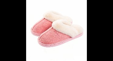 Kraftverdia Dames Katoenen Pantoffels – Warm Gevoerd – Antislip – Winter – Voor Binnen – Katoenen pantoffels – Roze – Maat 38/39