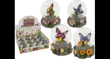 woonDecoratie Schudbol vlinder 6x8,5cm