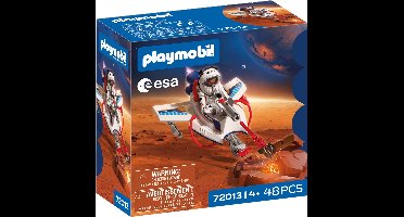 PLAYMOBIL Space ESA Space Glider | Astronaut - Vliegend voertuig met schietfunctie en grijparm | Ruimteverkenning in de kinderkamer | Hoogwaardige speelgoedset | Plezier voor kinderen vanaf 4 jaar | 72013