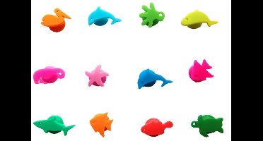 New Age Devi - Glasmarkers - Dieren - 12 stuks - Herkenbare lucky charms