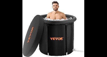 LeeuwenChoice® Ijsbad Opvouwbaar - Spierherstel Bad Opblaasbaar - Kleine Ronde Badkuip Voor Binnen & Buiten - 85cm Diameter - Therapie Dompelbak Met Deksel - Zitbad 330L