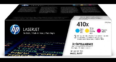 HP 410X - Tonercartridge - Origineel - Hoge Capaciteit - 3 Pack - Geel / Magenta / Cyaan