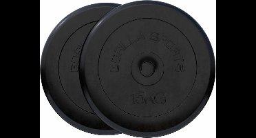 Gorilla Sports Halterschijven Set - Bundel - 30 kg (2 x 15 kg) - Rubber - 30 mm