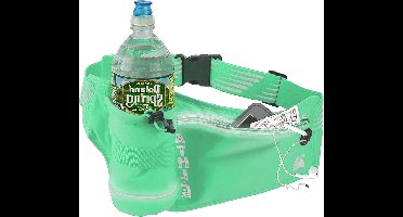 Running Fanny Pack with Water Bottle Holder - Adjustable Run Belt Storage Pouch - Zipper Pocket for Sports and Travel - 360° Reflective Band - Fits iPhone Plus Galaxy Note - Mint Green