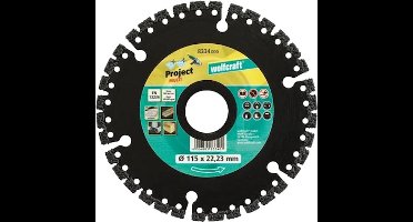 wolfcraft - Diamantdoorslijpschijf Ø 115 mm - Doorslijpschijf - Diamantzaagblad - 8334000