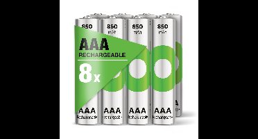 GP ReCyko Rechargeable AAA batterijen - Oplaadbare batterijen AAA 850mAh - 8 stuks AAA oplaadbare batterijen