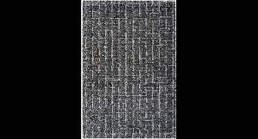 Rugsman Kyoto 014.0002.3121 Vloerkleed - 200 x 290 cm - Grijs - Rechthoekig - Polyester - Woonkamer - Geometrisch - Shaggy - Hoogpolig, Modern