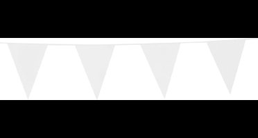 Vlaggenlijn Wit 10 meter - Verjaardag Feest Party Festival Poolparty Decoratie