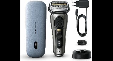 Braun Series 9 Pro+ 9525s Wet & Dry Scheerapparaat met scheerblad Trimmer Metallic
