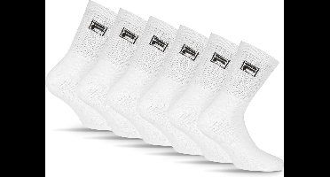 FILA Tennis- & Sportsokken Kleine Logo - Maat 35/38 - 6 Pack - Wit