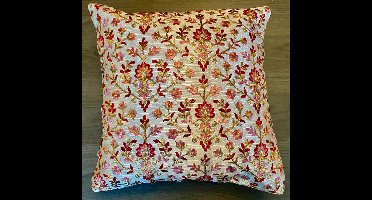 Kussens woonkamer - kussenhoes 30 x 30 cm - kussensloop - sierkussens - cushion cover - katoensilk - Kussenhoesjes - 2 stuks - etnisch Indiaas - borduurwerk - embroidery