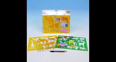 Lifetime Dieren Sjabloon 26.5x18.5cm 2 Delig