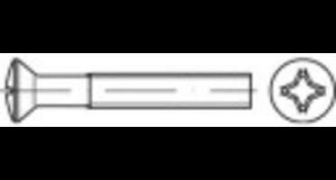 TOOLCRAFT 1066362 Bolverzonken schroeven M4 12 mm Kruiskop Phillips DIN 966 RVS A2 1000 stuk(s)