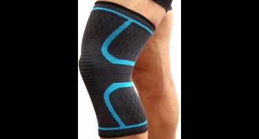 Kniebrace Kniebandage - Zwart / Blauw - maat XL