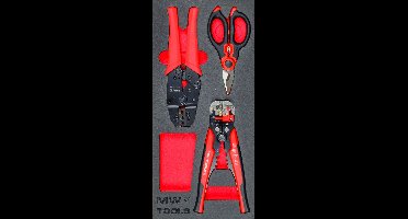 Elektriciteitsgereedschapset foam tray 3 delig MW Tools MWCUT3