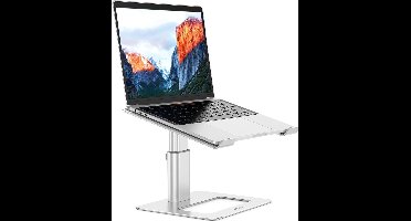 Ergonomische verstelbare aluminium laptopstandaard - stijghouder voor 10-15.6 inch laptops (Metaal Zilver) Laptop Stand