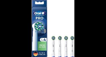 Oral-B Pro Cross Action – Vervangende Opzetborstels – 4 Stuks – Voor Grondige Reiniging