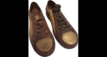 MOSCHINO-VANCY CRACK SNEAKER-ORO/RUS-SIZE 37