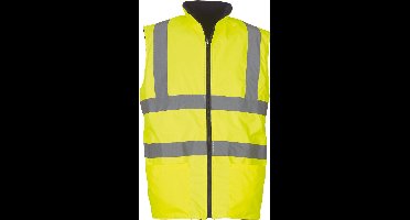 Fluo Fleece Reversible Bodywarmer - Fluo Yellow - 2XL - Yoko
